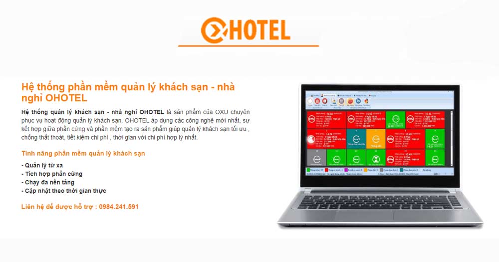 Phần mềm quản lý khách sạn, nhà nghỉ Ohotel