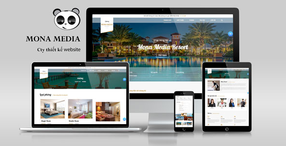 Công ty Mona - Thiết kế web nhà hàng khách sạn.