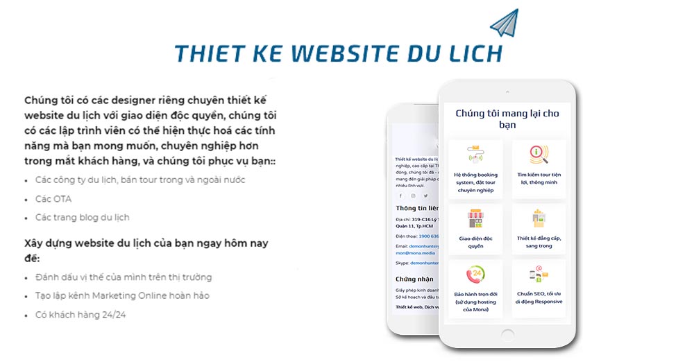 Công ty thiết kế website du lịch chuyên nghiệp