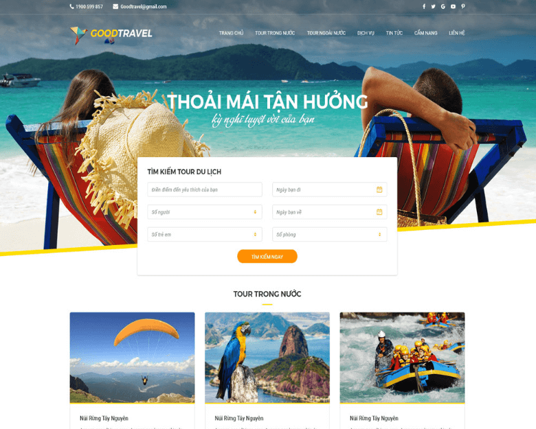 Website du lịch