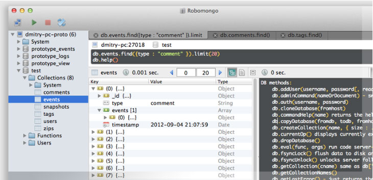 Các công cụ quản trị MongoDB