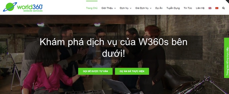 Công ty W360s - thiết kế website vũng tàu