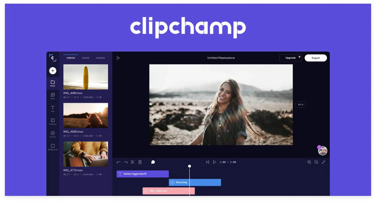 Phần mềm chỉnh video trực tuyến Clipchamp