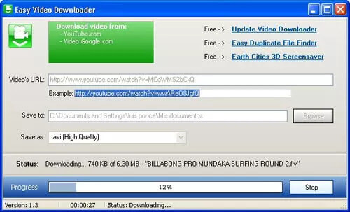 Download video trên youtube với Easy Video Downloader