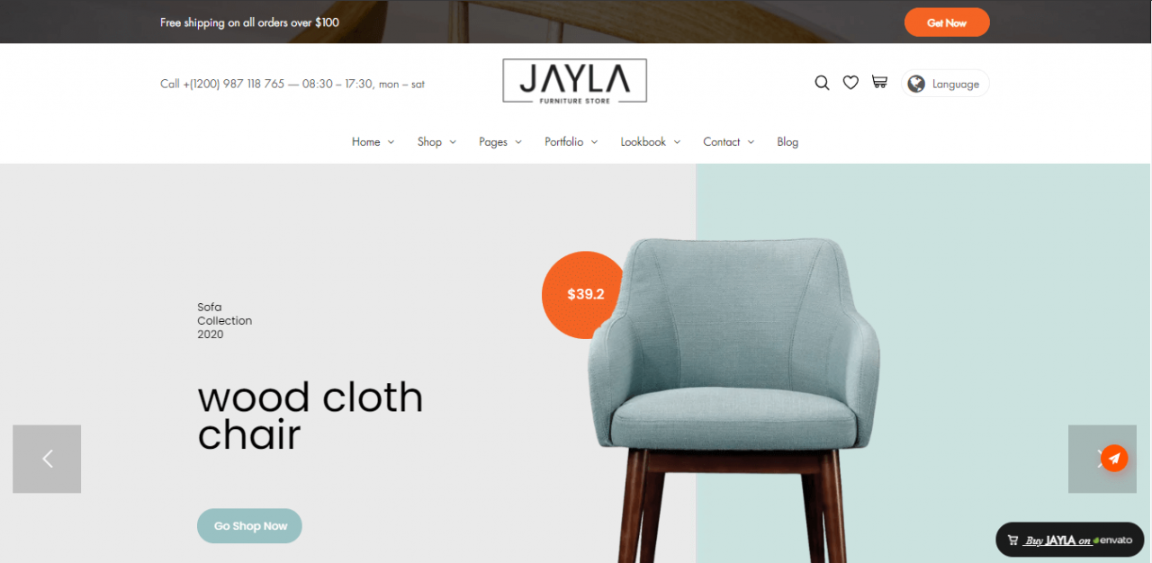 Theme WordPress bán hàng Jayla