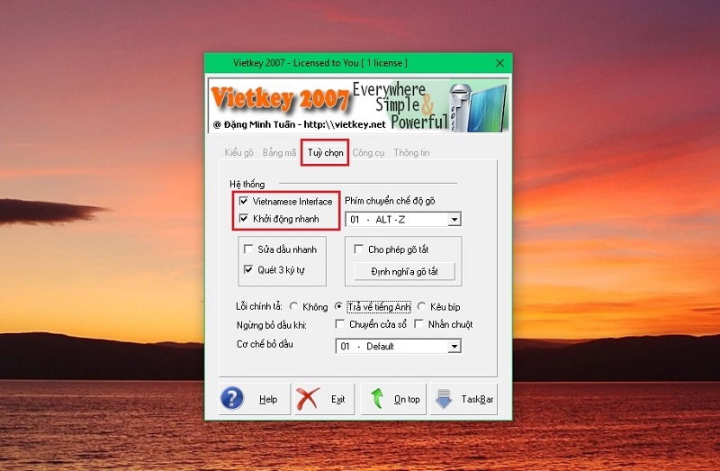 Chuyển ngôn ngữ sang giao diện tiếng Việt