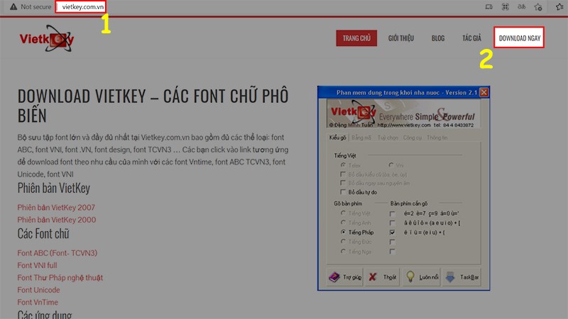 nhấn vào nút “DOWNLOAD NGAY”