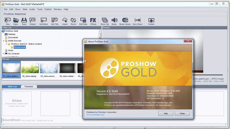 cấu hình tối thiểu để cài đặt Proshow Gold