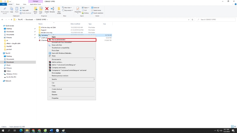 chạy file 1.eLicenserControlSetup