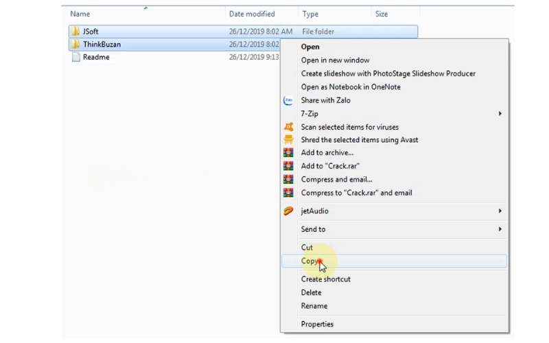 sao chép file jSoft và ThinkBuzan