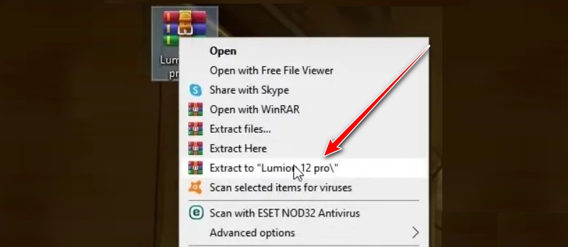 giải nén file cài đặt