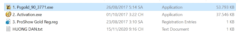 nhấp đúp chuột vào file Psgold_90_3771.exe 