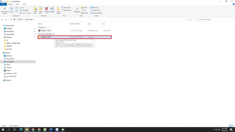 mở file có tên CUBASE 10 PRO