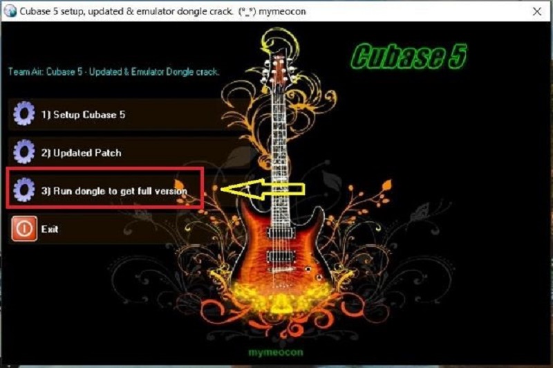 nhấn chọn Run dongle to get full version