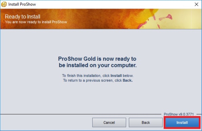 nhấn “Install” để bắt đầu cài đặt