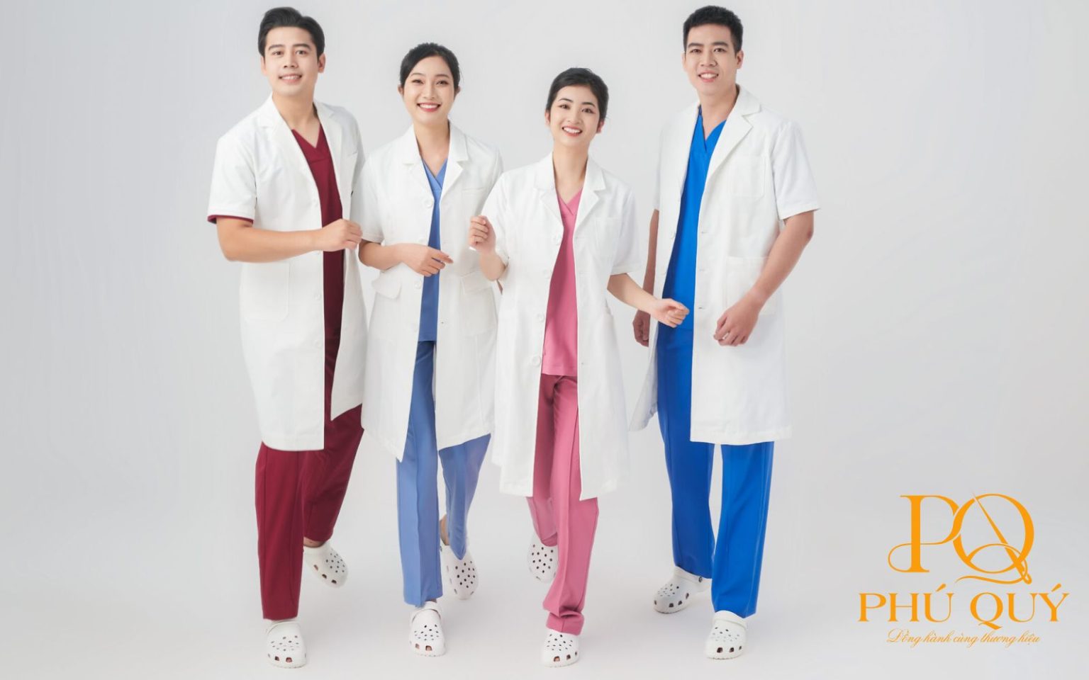 Xưởng may Phú Quý may đồng phục dược sỉ giá tốt