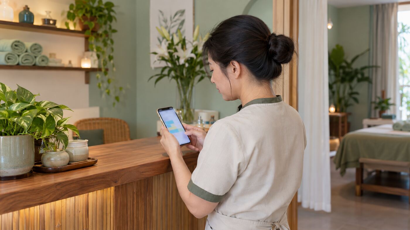 Bàn giao web đặt lịch cho chủ spa sau khi tạo app bằng AI